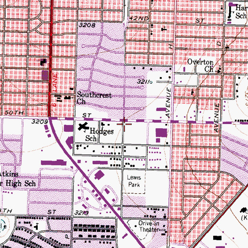 Topographic Map of Freedom Post Office, TX