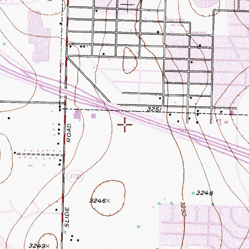 Topographic Map of Singer Post Office, TX