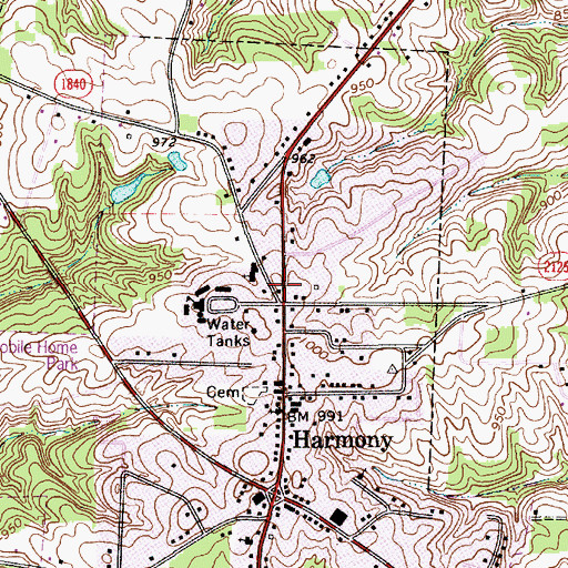 Topographic Map of Iredell County Sheriff's Department, NC