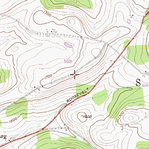Topographic Map of Ames Hill Cemetery, PA