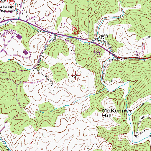 Topographic Map of River North Correctional Center, VA