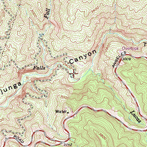Topographic Map of Fall Creek Camp, CA