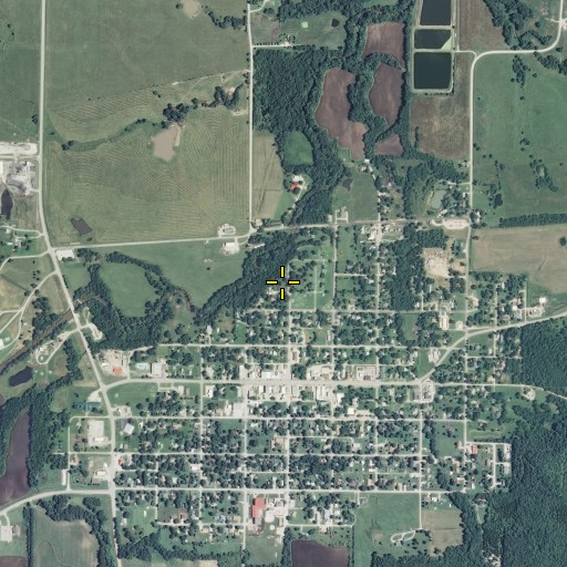 Aerial/Satellite Image of Mound City Cemetery Soldiers' Lot, KS