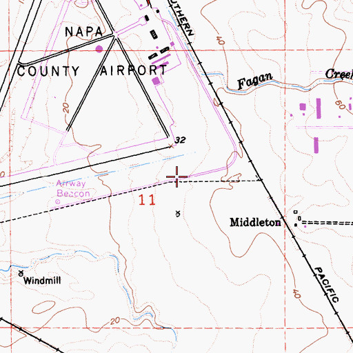 Topographic Map of California Highway Patrol - Golden Gate Division Air Operations Unit, CA