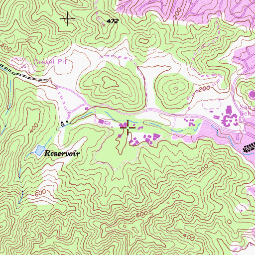 Topographic Map of College of Marin Indian Valley Campus Police Department, CA