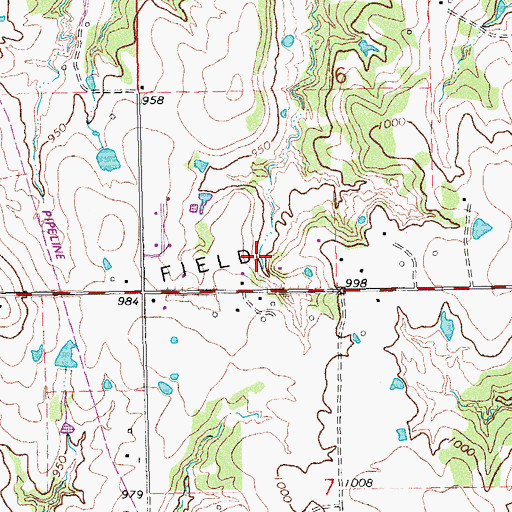Topographic Map of Seminole Nation and Veterans Memorial Cemetery, OK