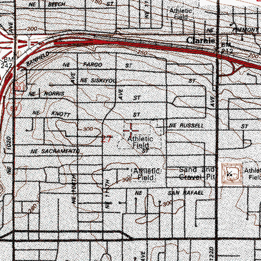 Topographic Map of Morrison Child and Family Services - Knott Campus, OR