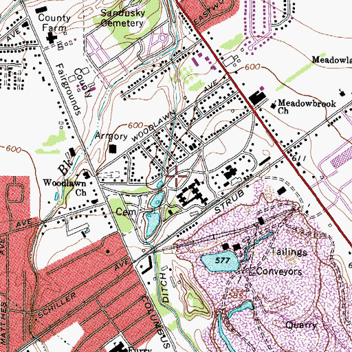 Topographic Map of Ohio Veterans Home Cemetery, OH