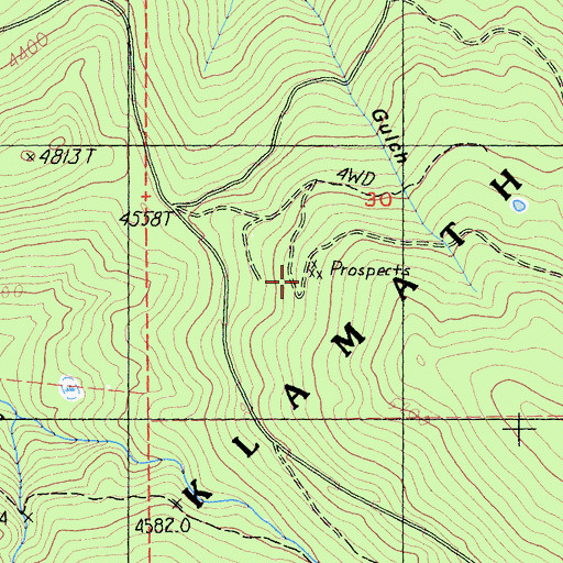 Topographic Map of Chapman Mine, CA