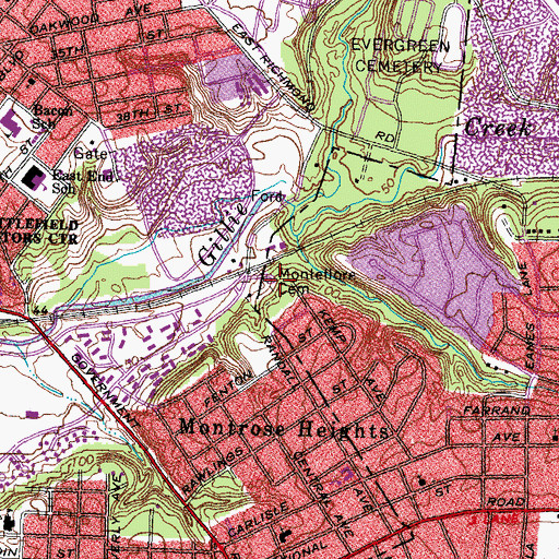 Topographic Map of Congregation Kol Emes Beth Torah Cemetery, VA