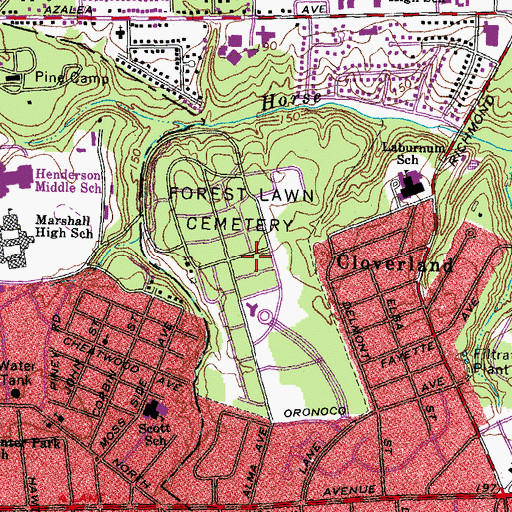 Topographic Map of Emek Sholom Holocaust Cemetery, VA