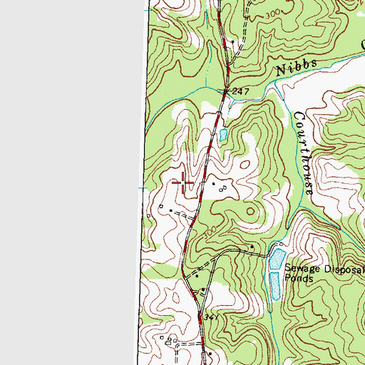 Topographic Map of Virginia Veterans Cemetery at Amelia, VA