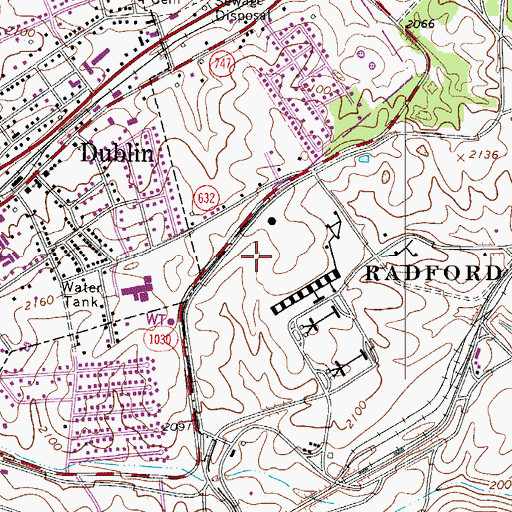 Topographic Map of Southwest Virginia Veterans Cemetery, VA
