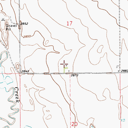 Topographic Map of Sandy Rock Airport, MT