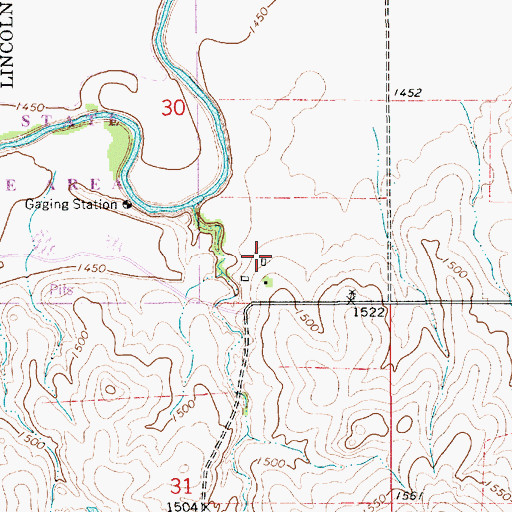 Topographic Map of Minnow Creek Airport, KS