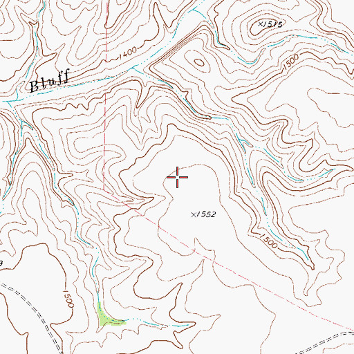 Topographic Map of Indianhead Ranch Airport, TX