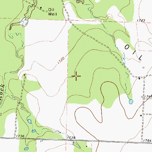 Topographic Map of Stonewall County Airport, TX