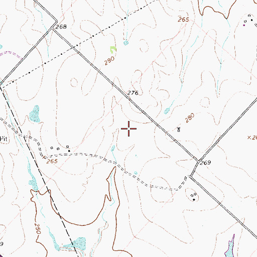 Topographic Map of Brandes Air Field, TX
