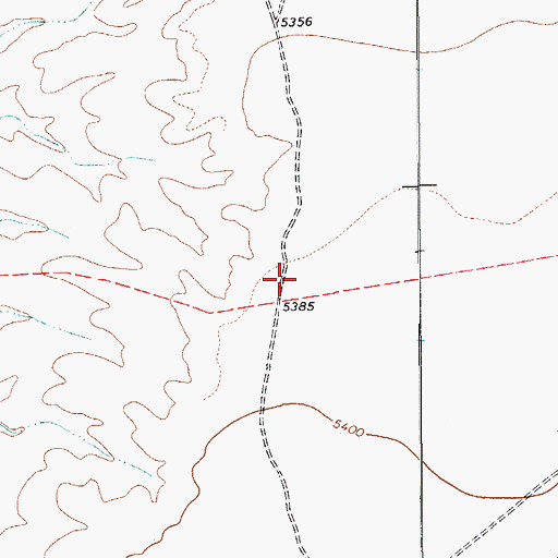 Topographic Map of Rockpile Ranch Airport, TX