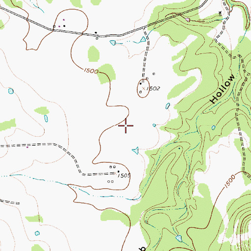Topographic Map of Flying 7H Ranch Airport, TX