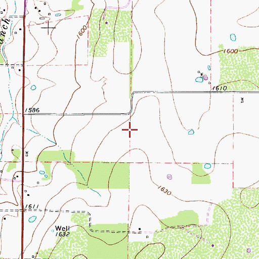Topographic Map of Star Field, TX