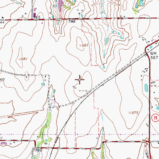 Topographic Map of Lazy Dog Ranch Airpark, TX