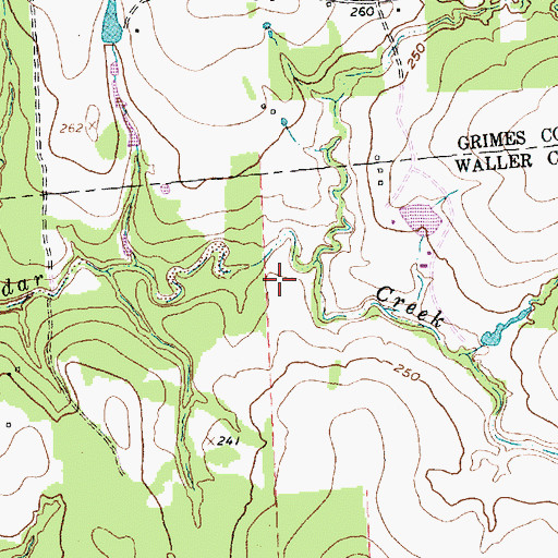 Topographic Map of Wiskey Ranch Airport, TX