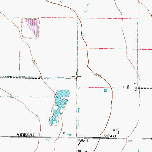 Topographic Map of Pfeffer 2 Airport, TX