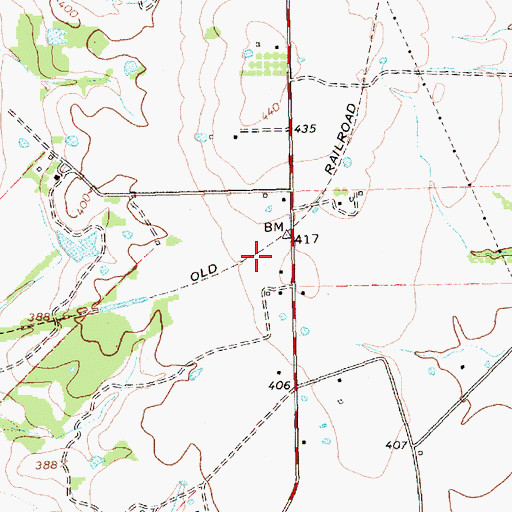 Topographic Map of Moore Airport, TX