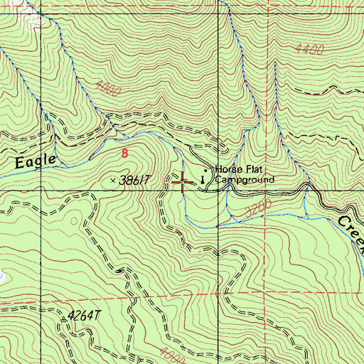 Topographic Map of Horse Flat Campground, CA