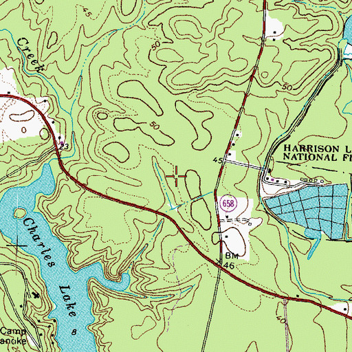 Topographic Map of Pilots Grove Airport, VA