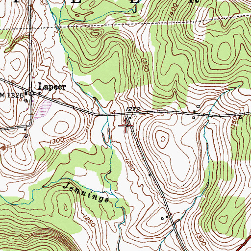 Topographic Map of Cochran Airport, NY