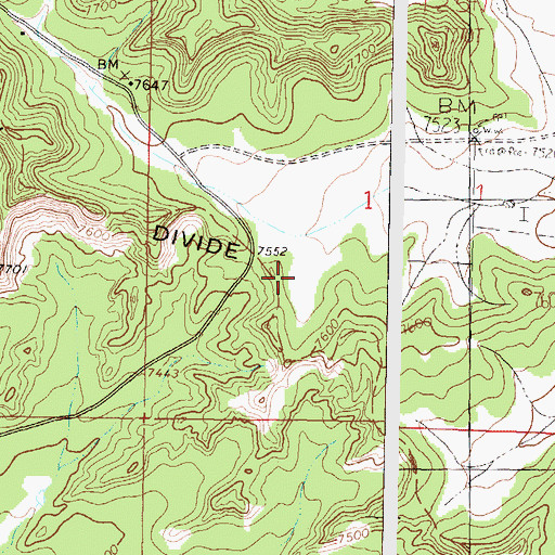 Topographic Map of Murrow Field on the Divide Airport, NM