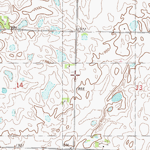 Topographic Map of Cloud 9 Airport, ND