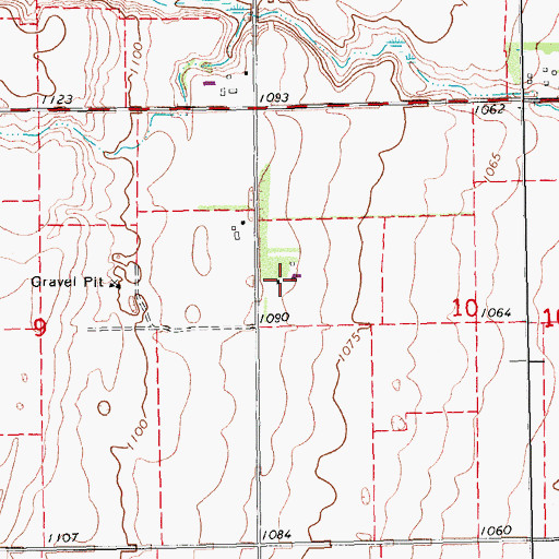 Topographic Map of Pueppke Airport, ND
