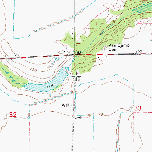 Topographic Map of Sid's Place Airport, AR