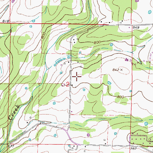 Topographic Map of Johnson Field, AR