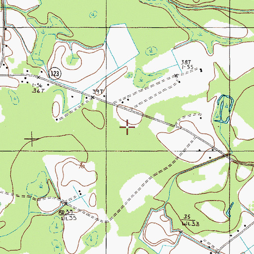 Topographic Map of Jordan Private Airport, SC