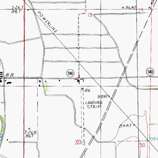 Topographic Map of Monticello Flying Service, LA