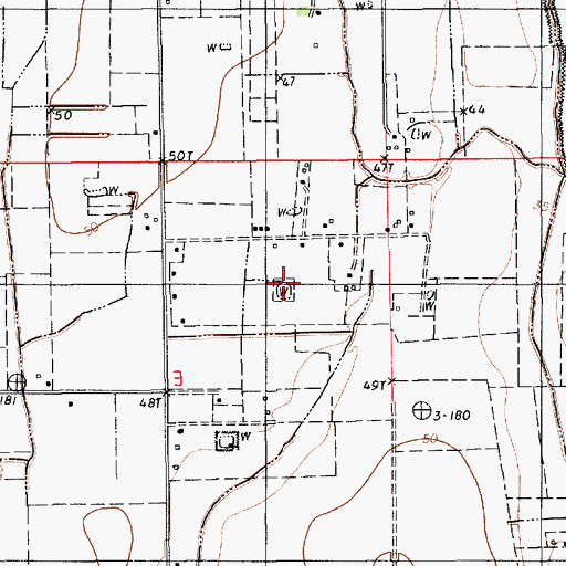 Topographic Map of Briggs Airfield, LA