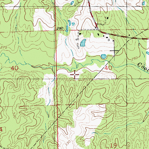 Topographic Map of Cool Creek Airport, LA