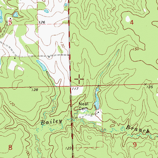 Topographic Map of Goose Landing, LA