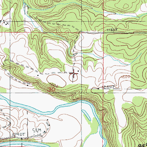 Topographic Map of Snouffer Field, MO
