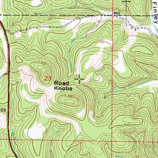 Topographic Map of Rocky Top Airfield, MO