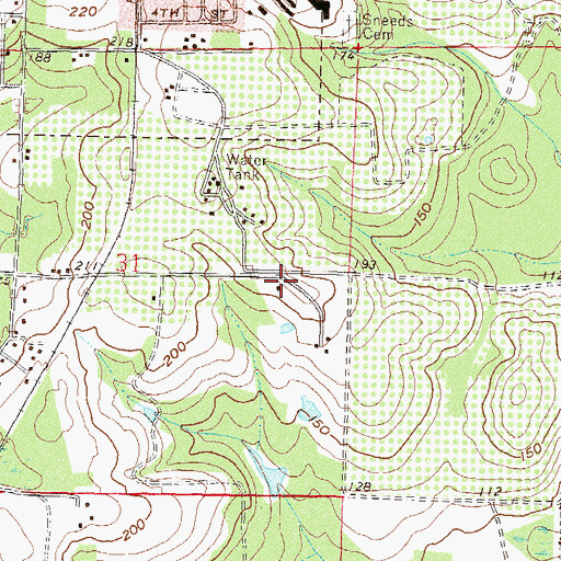 Topographic Map of Lakeview Airstrip, FL