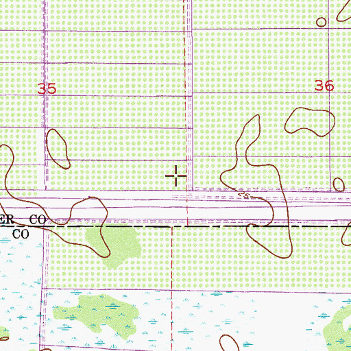 Topographic Map of Wee Bee Sky Ranch Airport, FL