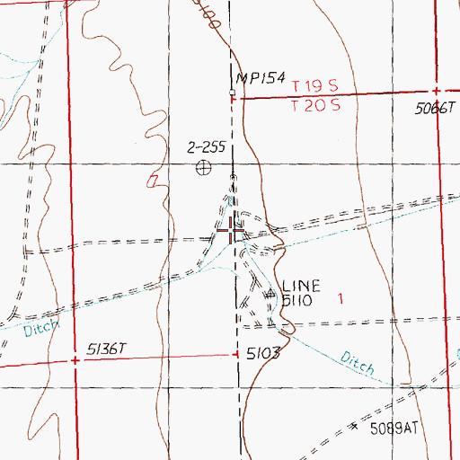 Topographic Map of Border Line Farm Airport, UT