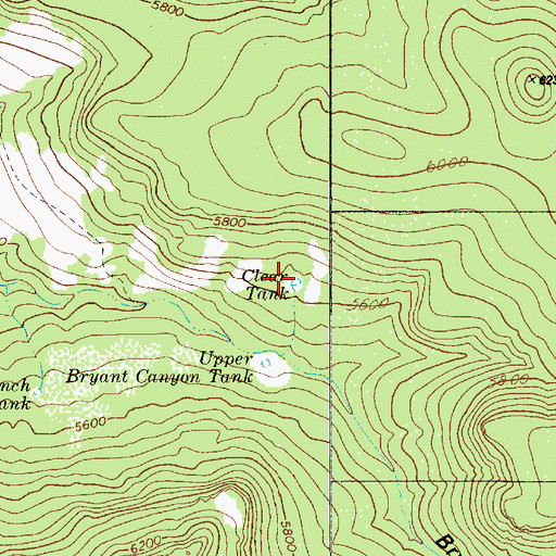 Topographic Map of Clear Tank, AZ