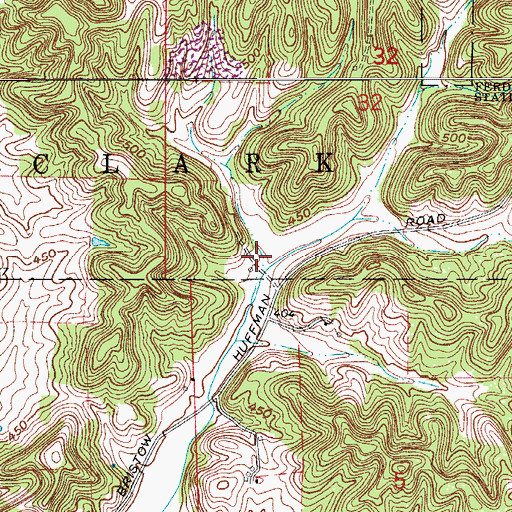 Topographic Map of Grame Airport, IN