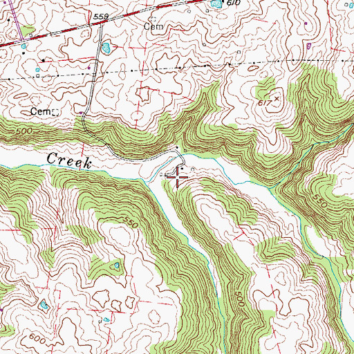 Topographic Map of Blue Ridge Field, TN